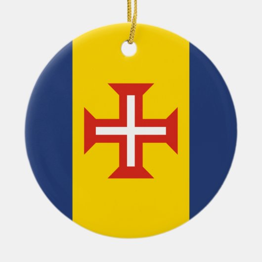 ポルトガル・マデイラ国旗 セラミックオーナメント (正面)