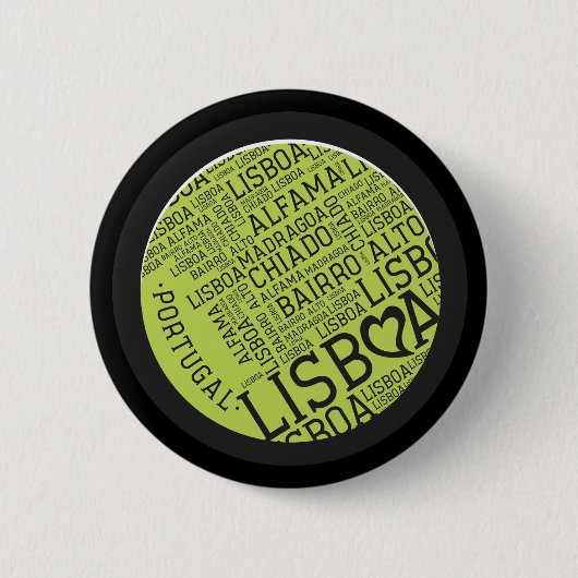 ポルトガル-リスボンリスボンの記号 缶バッジ (正面)