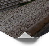 ポルトガル リスボン大聖堂前の黄色のトラム ポスター (角)