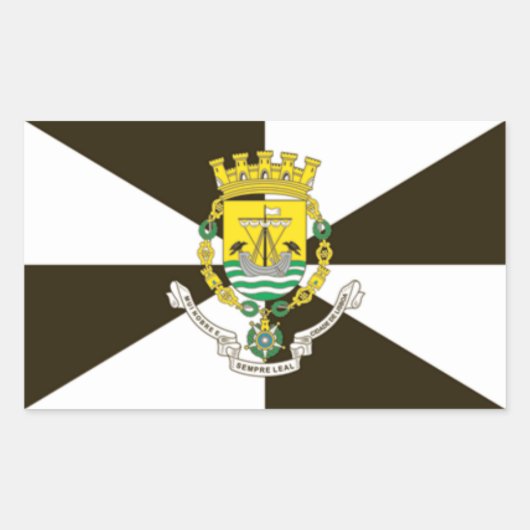 ポルトガル、リスボン*国旗のステッカーBandeira de Lisboa 長方形シール (正面)