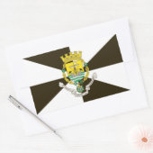 ポルトガル、リスボン*国旗のステッカーBandeira de Lisboa 長方形シール (封筒)