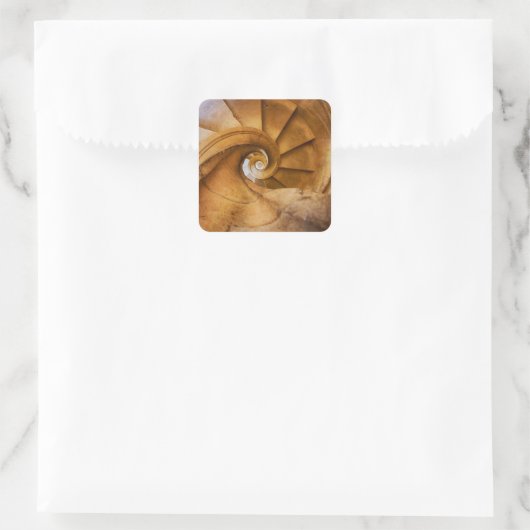 ポルトガル，下向きの螺旋階段 スクエアシール (バッグ)