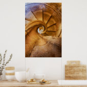 ポルトガル，下向きの螺旋階段 ポスター (キッチン)