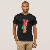 ポルトガル 国旗色 地図 Tシャツ (正面フル)