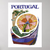 ポルトガル、観光客アトラクションのミックス、ヴィンテージ ポスター (正面)