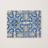 ポルトガル,青と黄色のタイル ジグソーパズル (横)