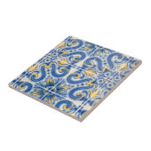 ポルトガル，青と黄色のタイル タイル (側面)