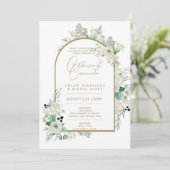 ポルトガル | Casamentoフローラホワイトロザスブランカス 招待状 (スタンド正面)