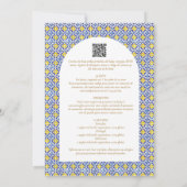 ポルトガル | CasamentoフローラFolkart Rustico 招待状 (裏面)