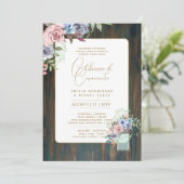 ポルトガル | Casamento Flores Folclroricas Rustica 招待状 (スタンド正面)