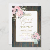 ポルトガル | Casamento Flores Folclroricas Rustica 招待状 (正面)