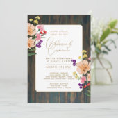 ポルトガル | Casamento Flores Folclroricas Rustica 招待状 (スタンド正面)