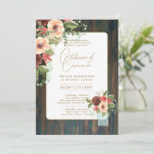 ポルトガル | Casamento Flores Folclroricas Rustica 招待状 (スタンド正面)