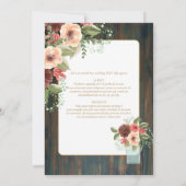 ポルトガル | Casamento Flores Folclroricas Rustica 招待状 (裏面)