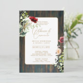 ポルトガル | Casamento Flores Folclroricas Rustica 招待状 (スタンド正面)