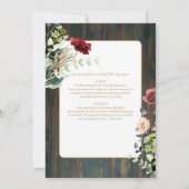 ポルトガル | Casamento Flores Folclroricas Rustica 招待状 (裏面)