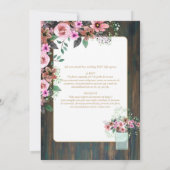 ポルトガル | Casamento Flores Folclroricas Rustica 招待状 (裏面)