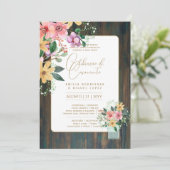 ポルトガル | Casamento Flores Folclroricas Rustica 招待状 (スタンド正面)