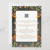 ポルトガル | Casamento Flores Folclroricas Rustica 招待状 (裏面)