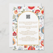 ポルトガル | Casamento Flores Vermelha Rustias 招待状 (裏面)