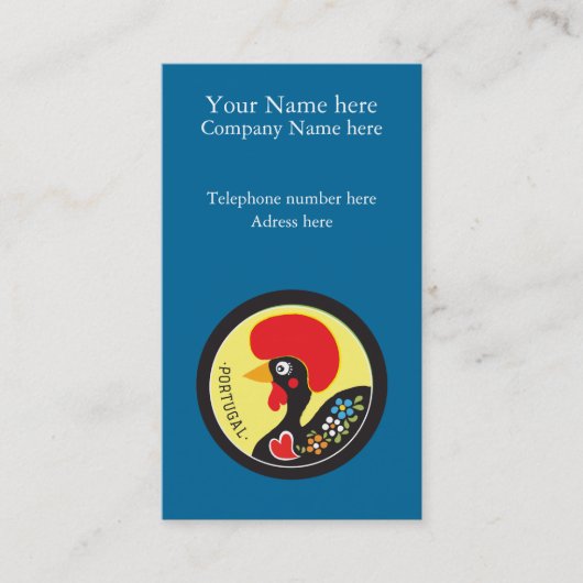 ポルトガル- Galo de Barcelosの記号 名刺 (正面)