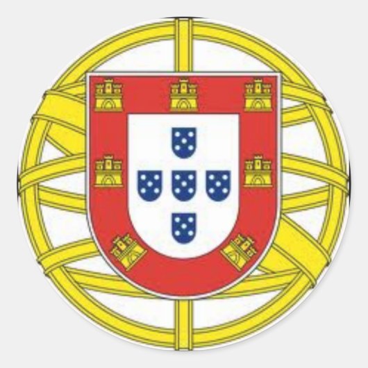 ポルトガル* Globeシールエスクード・ポルトガル・エシボ ラウンドシール (正面)