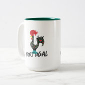 ポルトガルBarcelosのルースターのシンボル ツートーンマグカップ (正面左)