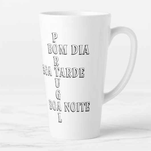 ポルトガルBomダイアボアタルデボアノアイテホワイトコーヒー カフェラテマグ (右)