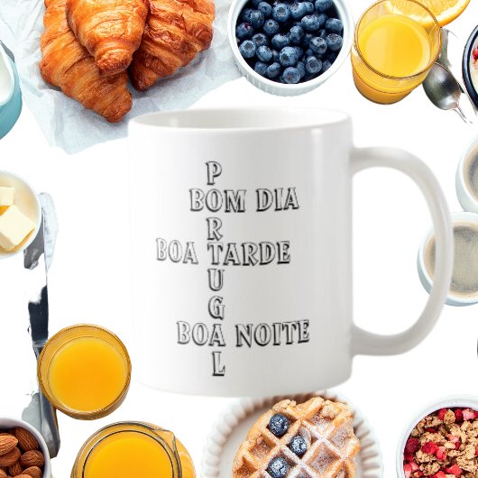 ポルトガルBomダイアボアタルデボアノアイテホワイトコーヒー コーヒーマグカップ