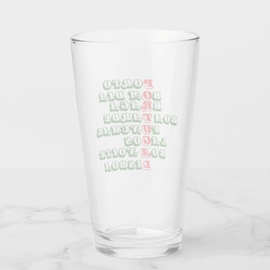 ポルトガルBomディアボアタルデボアノアイテビール タンブラーグラス (裏面)