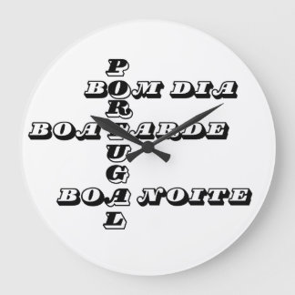 ポルトガルBomディアボアタルデボアノイト ラージ壁時計