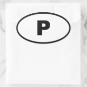 ポルトガルPヨーロッパ 楕円形シール (バッグ)