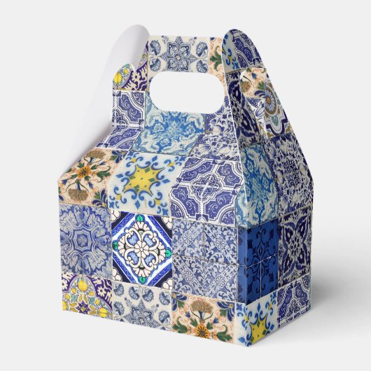 ポルトガ地中海のルタイル結婚式の引き出物 フェイバーボックス (裏面サイド)