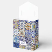 ポルトガ地中海のルタイル結婚式の引き出物 フェイバーボックス (オープン)