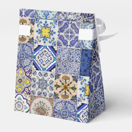 ポルトガ地中海のルタイル結婚式の引き出物 フェイバーボックス (裏面サイド)