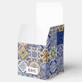 ポルトガ地中海のルタイル結婚式の引き出物 フェイバーボックス (オープン)