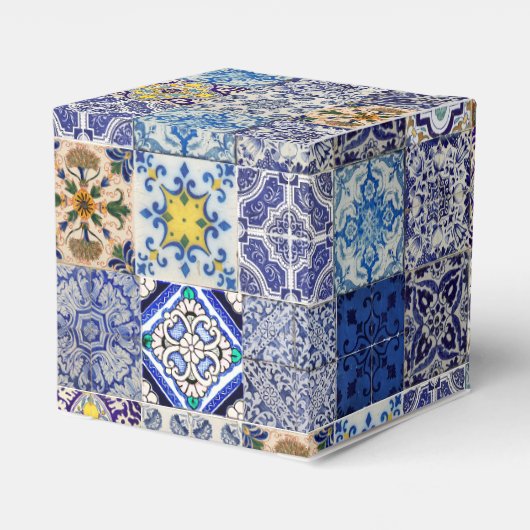 ポルトガ地中海のルタイル結婚式の引き出物 フェイバーボックス (裏面サイド)