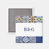 ポルトガ地中海のルタイル結婚式の引き出物 マグネット (正面/裏面)