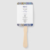 ポルトガ地中海のルタイル結婚式 プログラム ハンドファン (正面)