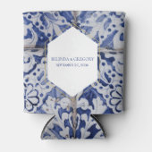 ポルトガ素朴ルタイル結婚式の引き出物 缶クーラー (正面)