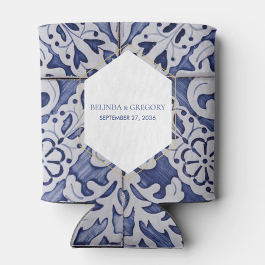 ポルトガ素朴ルタイル結婚式の引き出物 缶クーラー (裏面)