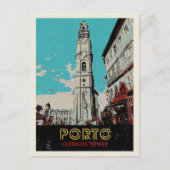 ポルトクレリゴスタワーイラストレーションポルトガル ポストカード (正面)