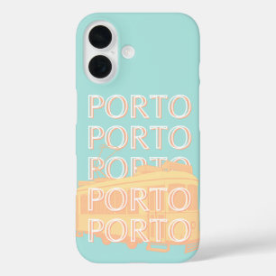 ポルトトラベルアート,ポルトガル旅行アート,パステル iPhone 16ケース