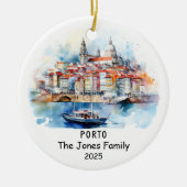 ポルトパーソナライズされたオーナメント，ポルトガル セラミックオーナメント (正面)