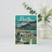 ポルトビューとD. Luis I Bridge，ポルトガル ポストカード (スタンド正面)