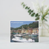 ポルトフィノのボート ポストカード (スタンド正面)