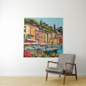 ポルトフィノイタリアシーン地中海のヨーロッパ タペストリー (インサイチュ)