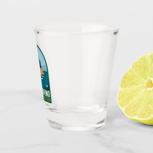 ポルトフィノイタリアレトロトラベルアートヴィンテージ ショットグラス (右)