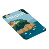 ポルトフィノイタリアレトロトラベルアートヴィンテージ マグネット (右側)