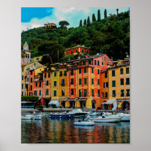 ポルトフィノイタリアLiguria Rivieraヨーロッパ旅行 ポスター